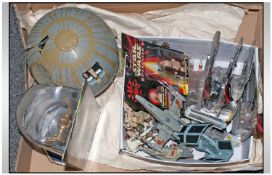 Collection of Assorted Star Wars Figures and Models.