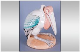 1930`s Continental Pottery Figure Of A Vulture, impressed marks to base, A/F