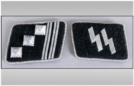 WW2 German SS Officers Collar Tabs.