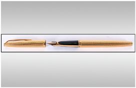 Waterman Paris Deluxe Gold Plated Fountain Pen with 18ct gold nib. Excellent condition & quality.