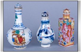 Set Of Three Oriental Style Snuff Bottles