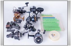 Collection Of Fishing Reels, Comprising Mitchell 300A, Noris Shakespeare Deluxe 2205, Shakespeare