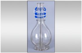 Unusual Four Compartmental Glass Cordial Dispenser complete with all four glass stoppers with