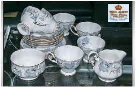 Royal Albert `Silver Maple` Tea Set comprising six tea cups and saucers and side plates. also comes