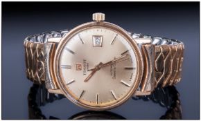 Tissot 1970`s Automatic Seastar Seven Gents 9 ct Gold Cased Date Just Wrist Watch with Tissot