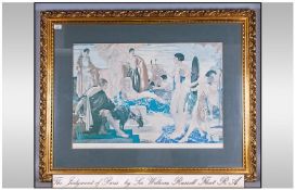 Sir William Russell Flint R.A. Limited Edition Mounted and Framed Behind Glass Coloured Print