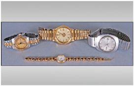 4 Vintage Seiko Watches, 2 ladies & 2 gents A/F