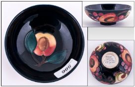 Moorcroft Small Footed Bowl `Queen Choice` Pattern Designer Emma Bossons, 26/5/01, 4.5`` in
