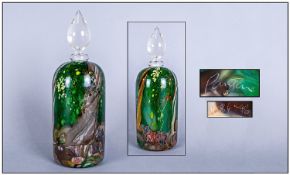 Rare and Unusual Australian Art Glass Mallet Shaped Vase and Stopper. Purchased from the Artist at