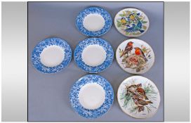 Collection of 7 Cabinet Plates. Comprising 4 Wedgwood, and 3 WWF Plates. All 8`` Wide.