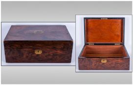 Edwardian Mahogany Veneered Stationery Box. 16 by 10 inches.