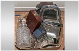 Box Of Miscellaneous including silver plated ware etc etc.