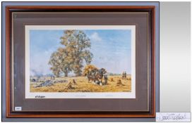 David Shepherd Fine Art Ltd Edition Pencil Signed Coloured Print. Titled `Life Goes On-Sept 1940`.