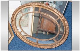 Oval Gilt Framed Mirror
