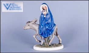 Goebel Figure Of Mary & Jesus Riding On A Donkey Marked to the base `W. Goebel West Germany`