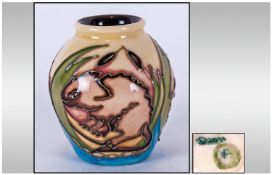 Moorcroft Miniature Tubelined Field Mouse Vase, Circa 2011, 2`` in height.