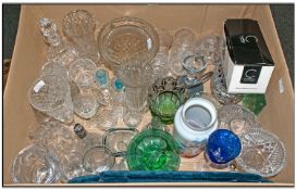 Large Quantity of Glass including drinking glasses, vases, bowls etc