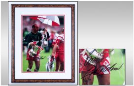 Bruce Grobbelaar Liverpool FC. Signed Picture. Framed and mounted behind glass. Certificate of