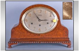 Mahogany Cased Impressive And Good Quality Westminster Chiming And Striking Mantel Clock, circa