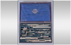 Draughtsman Set. 14 Pieces in silk lined fitted case. A.G Thornton Limited.