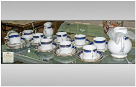Royal Grafton Tea Set. Comprising teapot, cream jug, sugar bowl, 9 cups, 8 saucers, side plates.