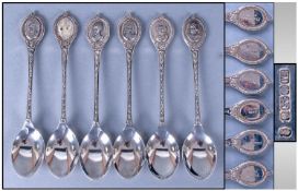 Franklin Mint The Sovereign Queens Spoon Collection, limited edition, minted in solid sterling