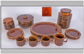 Hornsea Pottery Part Dinner Service the pattern is heirloom, comprising tureen, lidded jars,