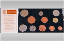 A Boxed 1968 Specimen Coin Set first & second issue, half-crown to half penny. Britain's first