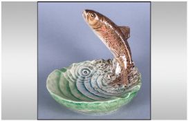 Beswick Leaping Salmon Dish. Height 5 inches, diameter 5.5 inches. Excellent condition.