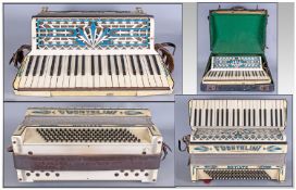 Frontalini Delux Artiste Accordian. Circa 1930's. Ivory keys. 120 buttons. Model number 393,