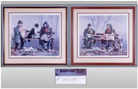 Pair Of Larry Rushton Original Limited Edition Prints. These are the original vibrant prints and