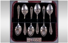 Boxed Set Of Silver Teaspoons. Hallmark Sheffield 1945, 80 grams.