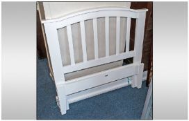 Single White Ash bed with slats.