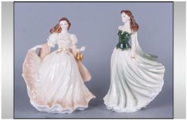 Two Royal Worcester Figurines Comprising 1. Glittering Occasions 'Viennese Waltz' modelled by '