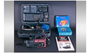 JVC Video And Movie Camera In Hard Case. With Instruction Manual. Together with Rubicks Clock Puzzle