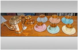 Wade Tea Set Comprising 6 cups & saucers, sugar bowl, milk jug & tea pot.
