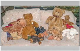 Large Collection Of Stuffed Teddy Bears, various heights & sizes.