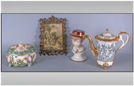 Collection Of Various Ceramics Including Capodimonte Limited Edition Lidded Pot, Capodimonte tea