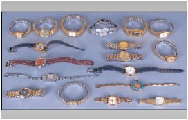 Collection Of Ladies Wristwatches. Manual wind and quartz. Various ages. Models include Rotary,