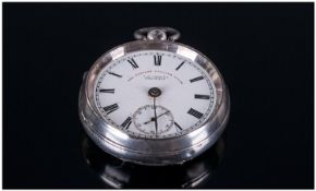 Victorian Silver Open Faced Pocket Watch, J.G Graves, Sheffield, Express English Lever, white