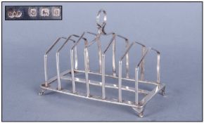 Art Deco Silver 6 Tier Toastrack Hallmark Birmingham 1926. 3.75" in height, 5" in width. 3ozs, 22