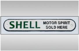 Cast Iron Shell Sign. Length 11.25".