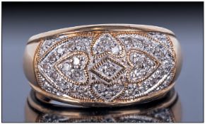 9ct Gold Diamond Ring, Fully Hallmarked, Ring Size P½ Diamond Weight Approximately .25ct