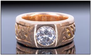 18ct Gold Set Single Stone Diamond Ring the round brilliant cut diamond weight est. 1.56ct with