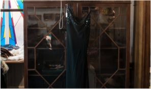 Ladies Designer Dress. Black, Long with Sequinned Detail. In Very Good Condition