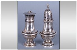 Silver Pepperette Fully Hallmarked George Nathan And Ridley Hayes, Chester 1906, Together With One