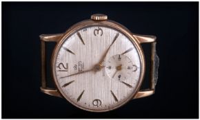 A Smiths - Deluxe Gents Mechanical 9ct Gold Cased Watch Head. Fully Hallmarked. Stop/Start.