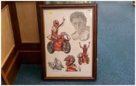 Tribute To Carl Fogarty Print By Stuart McIntyre