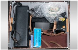 Box Of Cameras & Equipment Including Eumig Mark 502D, Olympus, Agfa Film Splicer etc.