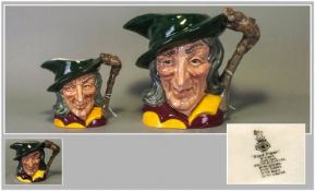 Royal Doulton Character Jugs, Set Of Three, `Pied Piper` 1. Large D6403 7`` in height, 2. Small